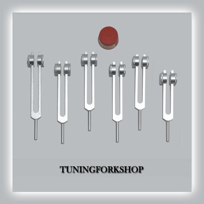 6 Solfeggio Weighted Tuning fork for Healing with Activator,Pouch& Free Shipping