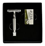 CS-202 Classic Samurai Short Handle Double Edge Safety Razor with 5 Astra Double Edge Razor Blades