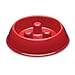 Brake-Fast Dog Food Slow Feed Bowl - Small Red
