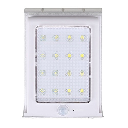 Kohree 16 Super Bright LED Wireless Solar Powered Motion Sensor Light Outdoor Garden Patio Path Deck Yard Stair Outside Wall Mount Gutter Fence Security Lamp