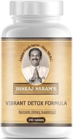 Ayurvedic Vibrant Bowel Detox Formula by Pankaj Naram - 240 Vegetarian Tablets - Manufactured in India - Strenghten Bowel and Colon function - Restore Bowel Function With Powerful Natural Ingredients - Removes Toxins from the Bowel - 2 Months Supply