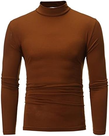 Jofemuho Men's Half Turtleneck Long Sleeve Casual Fall Winter Solid Color Comfort T-Shirt