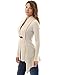 PattyBoutik Women Buckle Braid Front Cardigan (Beige Small)