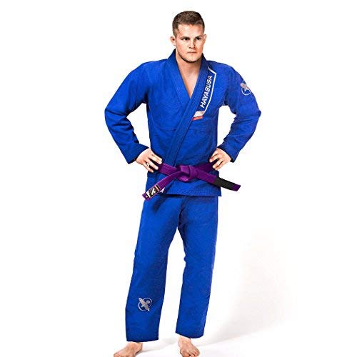 Hayabusa Pearl Weave Ultra-Light Jiu Jitsu Gi, IBJJF Compliant Brazilian Jiu Jitsu Gi (Blue, A2)