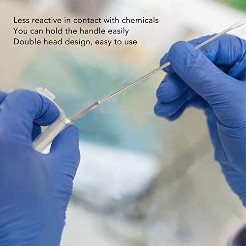 5 Uds. Espátula de Laboratorio de Acero Inoxidable Micro Cuchara de Doble Cabeza Mango Largo para Sacar Ingredientes