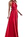 Clothink Women Red Convertible Wrap Bandage Bridesmaid Dress S