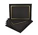 Golden State Art, 25 Pack, 4X6 Cardboard Photo Frame, Paper Picture Frame Cards with Easel, DIY Paper Photo Display (Black with Gold Lining)