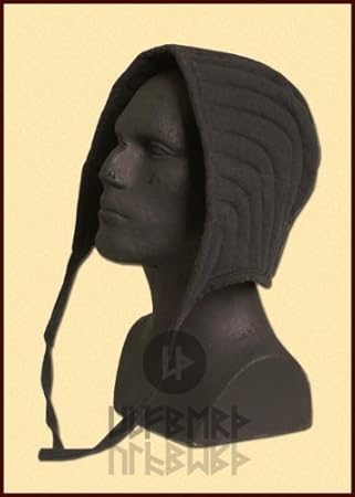 Ulfberth Gepolsterte Bundhaube schwarz wattierte Unterziehaube für Helm