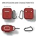 Rockindeer Earbuds Case with Watch Band Holder/Ear Hook/Keychain/Strap/Carrying Box (Red)