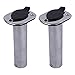 2Pcs Boat Stainless Steel Fishing Rod Holder Flush Mount 90 Degree with PVC Cap,Inner Tube and Gasket for Marine Boat Yacht