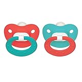 NUK Juicy Puller Silicone Pacifier in Pink/Aqua, 6-18 Months