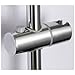 SODIAL- Replacement 25mm ABS Chrome Shower Rail Head Slider Holder Adjustable Bracket