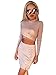 Simplee Apparel Women's Slit Lace up High Waist Bodycon Faux Suede Skirt