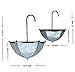 GIFTME 5 Set of 2 Galvanized Metal Umbrella Hanging Wall Planter Flower Holder Indoor or Outdoor Garden Succulent Wall Planter Setthumb 4