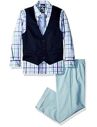 Conjunto de chaleco formal de 4 piezas para niños IZOD con camisa, chaleco, pantalón y corbata