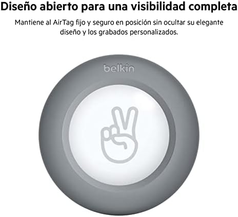 Funda para Apple AirTag con Clip, Carcasa Protectora Secure Holder con Llavero, Anillo con Llavero para Air Tag con Cobertura antiarañazos, Gris Oscuro