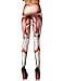 HDE Women's Funky Digital Print Design Graphic Stretch Footless Fashion Leggings (Flesh & Bone, Medium)
