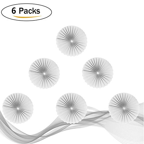 Paper Pleated Shades Blinds Cordless Light Filtering Fabric Shades Blinds White 36" x 72" 6 Pack Window 1-2-3 Shade Blind for Windows