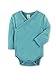 Colored Organics Baby Organic Kimono Bodysuit Long Sleeve 3-6 Months - Teal
