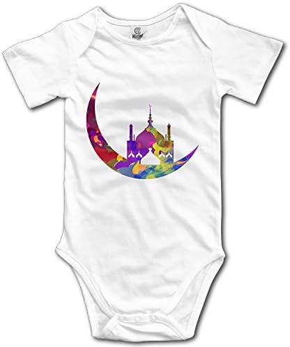 Lovely Baby Newborn Custom Colorful Moon Ramadan Kareem Bodysuit Baby Onesie