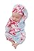 Baby Be Mine Newborn Gown and Hat Set Layette Romper Coming Home Outfit (Newborn 0-3 Months, Mae)