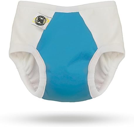 Pull-on Undies 2.0 Stretchy Waterproof Potty Training Pants and Toilet Training Underwear (Large, Aqua)