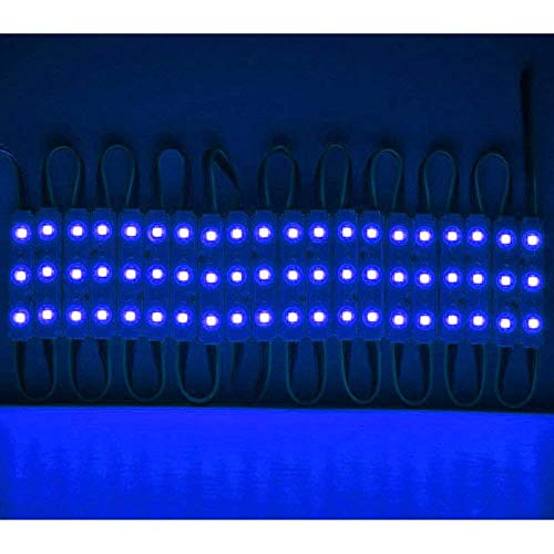VIPMOON 100pcs/300LED RGB 5050 Injection Module Lights Waterproof Colorful Outdoor Store Front Signage Lighting
