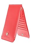 Indressme Womens Bifold Multi Card Case Thin Wallet with Zipper Pocket