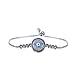 Evil Eye Cubic Zirconia Crystal Chain Bracelet Expandable Wire Bangle Bracelet for Gift