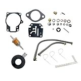 DEF Carburetor Rebuild Kit for Evinrude Johnson 398729 396701 392061 Mallory 9-37107 Sierra 18-7222 18-7042 18 20 25 28 30 35 40 45 48 50 55 60 65 70 75 HP Outboard Motors with Float (1 package)