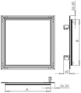 Awenta KRAL3 Plasterboard Access Panel 200x250mm Mint Green Aluminium Frame view 4