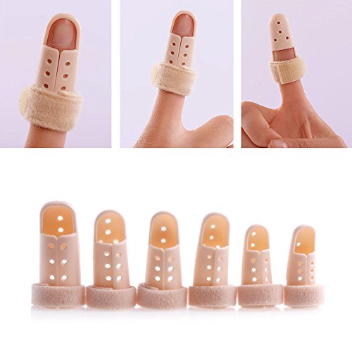 xxiaoTHAWxe 1Pc Plastic Finger Injury Pain Splint DIP Joint Mallet Support Brace Protection - 5#