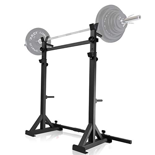 ER KANG MultiFunction Barbell Rack, 600LBS Capacity Dip Stand Home Gym