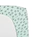Organic Cotton Crib Sheet Set: Standard Pack n Play Mattress Sheets (2 Pack) Baby Sheets for Playard, Soft Comfortable Unisex for Infants and Toddlers 39”x27”x5”! (Mint Collection)