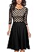 Miusol Women's 1950'S Style 2/3 Sleeve Evening Party Swing Dress