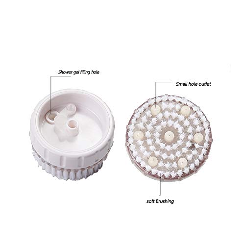 Shower Massage Brush,LKE Electronic Exfoliating Brush Waterproof Cellulite Remover Brush,Eliminate Shaving Irritation for Legs and Back Bath & Body Brushes Accessories