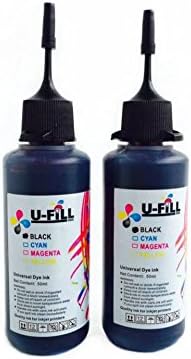 Canon 245 XL Ink Cartridge Refill Kit for Pixma MG2520, MG2522, MG2922, MX490, MX492, IP2820, MG2420, MG2525, MG2555, MG2924, MG3020 50ml Bottles (2 Black)