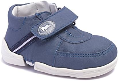 Kiddie Kicks Zippy Baby Boy and Girl First Walker Shoes Blue Sporty 2-3 (6-12 months – up to 4.6”)