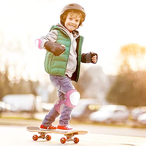 image for CRZKO Kids Protective Gear, Knee Pads and Elbow Pads 6 in 1 Set with W