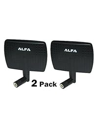 2 Paquete de Alfa Amplificador de señal Booster RP SMA Antena de panel para atornillar de alta ganancia giro para Alfa AWUS036H, awus036h1 W, awus036nhv, awus036nhr, awus036nha, AWUS051NH, awus036ew, awus036neh, AWUS036NH, awus050nh, aipw610h, APA05, wu