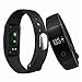 TINCINT Fitness Tracker & Heart Rate Monitor, ID107 Bracelet Pedometer Watches Sleep Monitor Life Waterproof Fitness Band Wristband for Android iOS Phones, Black