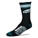 NFL 4 Stripe Deuce Socks - Men's Large (fits 10-13) (Philadelphia Eagles)