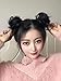 2PCS Cat Ears Hair Donut Chignon Claw Clip in Messy Hair Bun Mini Claw Clip in Updo Bun Extensions Wig Accessory Ponytail Hairpieces for Women and Girls (2#)thumb 3
