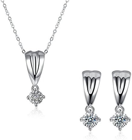 Dangling Necklace &amp; Earring Jewelry Set"Shooting Star"Shining Star with Sparkling Zircon