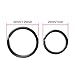 Sumind 40 Pieces Flat Key Rings Metal Split Rings Keyrings Keychain Ring for Car Home Keys Attachment, 1 and 1.25 Inch, Black