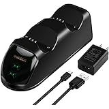 Charger for PS4 Controller, DualShock 4 Controller USB Charging Docking Station with AC Wall Adapter UL Certified, PlayStation 4 Charging Station Stand for Sony PS4 / PS4 Slim / PS4 Pro Controller
