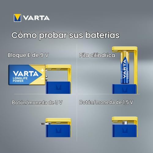 Testador de Baterias LCD para AA/AAA/C/D/9V e Pilhas de Botão, 2x LR44