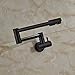 Rozin Wall Mount Swivel Folding Spout Kitchen Faucet Single Cold Water Sink Tap Oil Rubbed Bronze