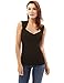 PattyBoutik Women Queen Anne Neckline Hollow Back Blouse (Black Medium)