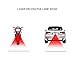 LEADTOPS Anti Collision Rear-end Car Laser Tail Fog Light Auto Brake Parking Lamp Rearing Warning Light Motorcycle Double Heads （Babysbreath and Straight Line）